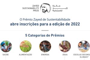 Prêmio Zayed de Sustentabilidade abre inscrições para a edição de 2022
