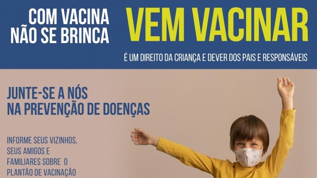 Crianças e jovens terão plantão de vacinação na UBS Nova Suiça neste sábado, em Limeira