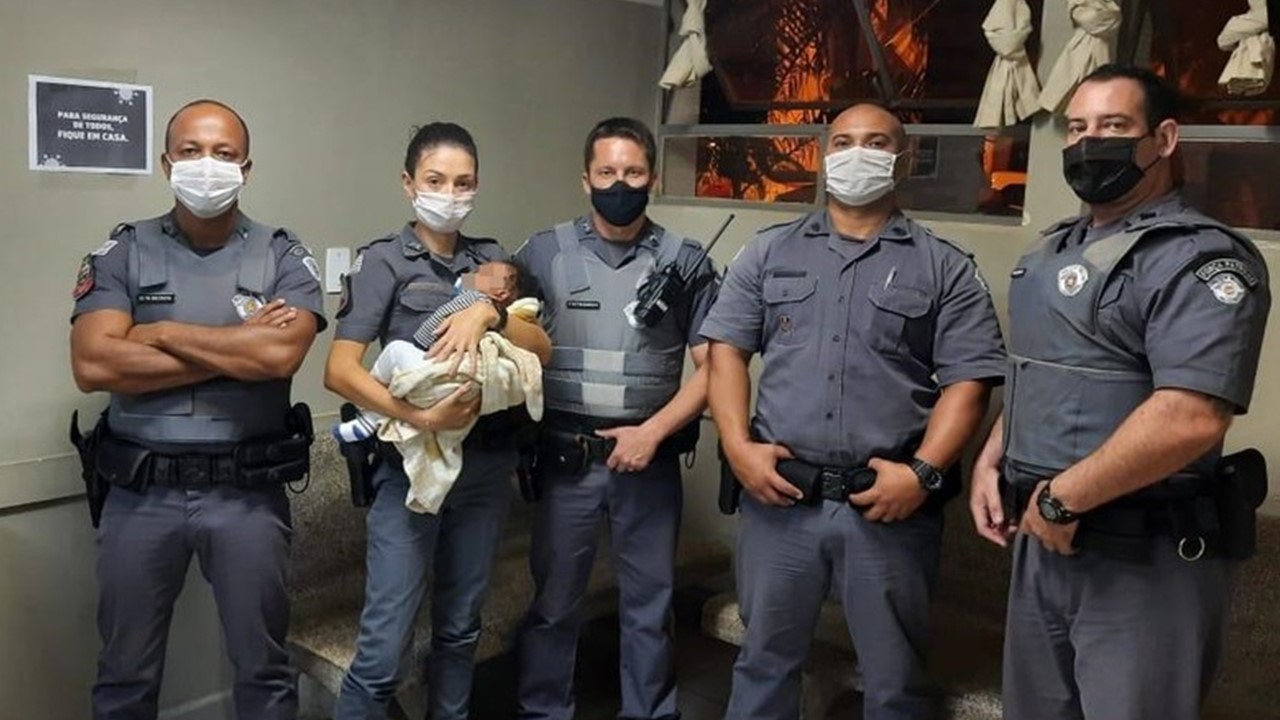 PM resgata bebê abandonado em calçada na comunidade Portelinha em Piracicaba