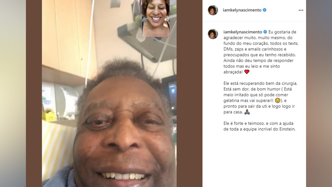 Facetime Kely Nascimento e Pelé