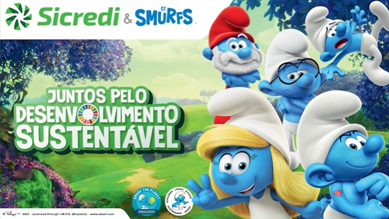 Parceria entre Sicredi e Smurfs alcança 2 milhões de visualizações