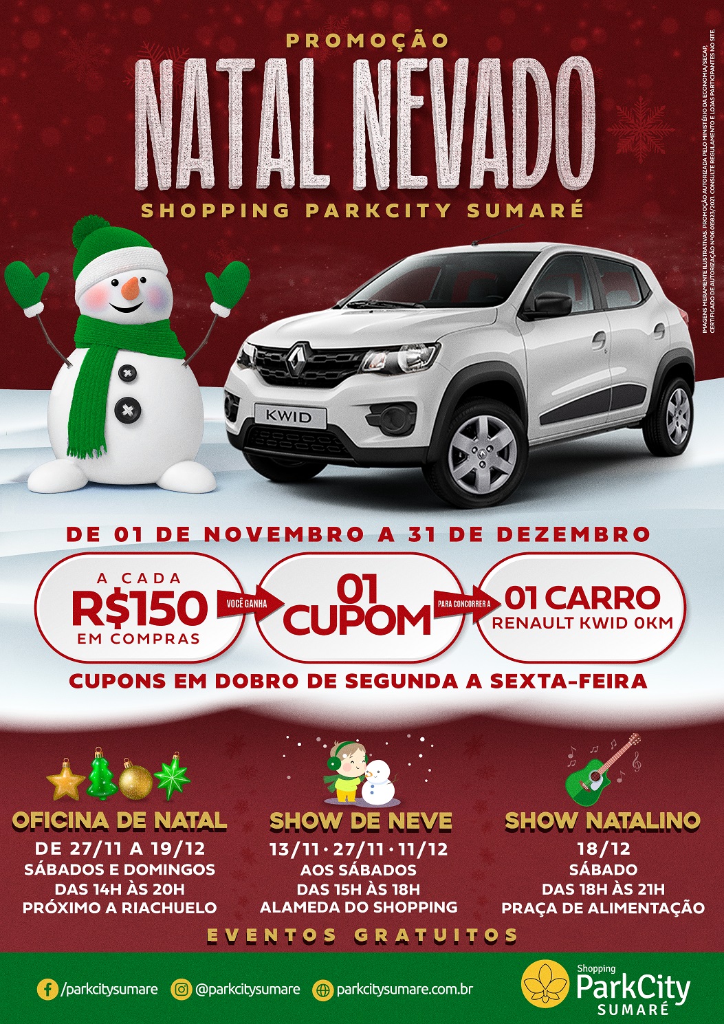 Campanha “Natal Nevado” do Shopping ParkCity Sumaré