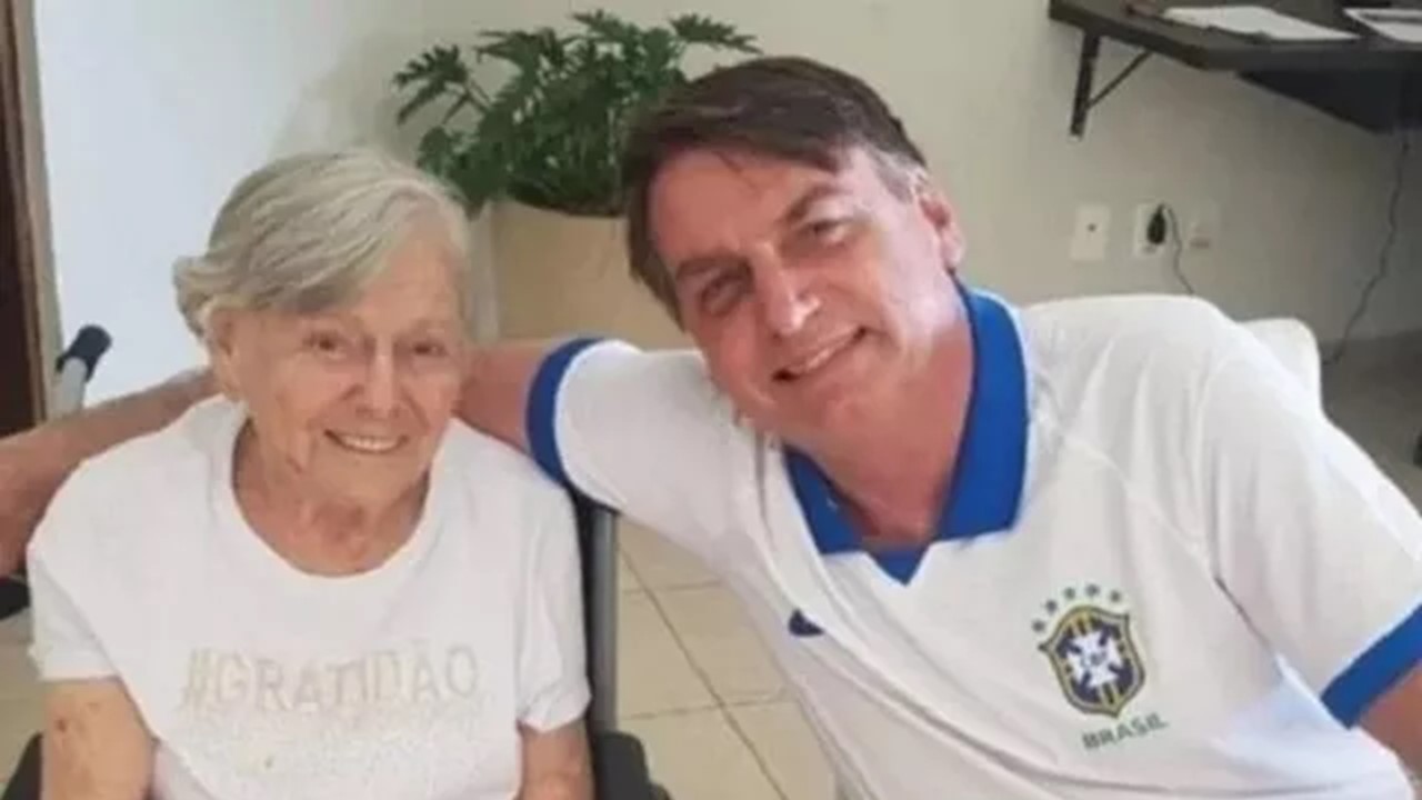 Jair Bolsonaro e a mãe Dona Olinda