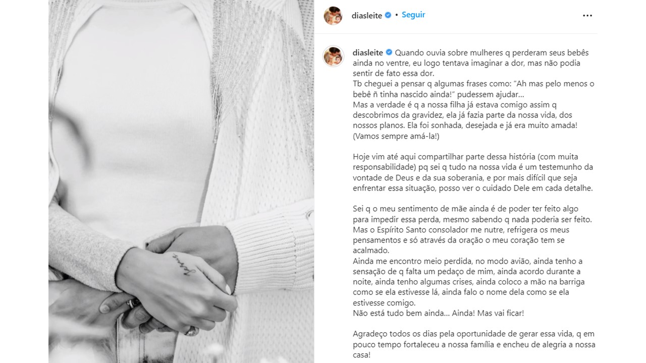 Mulher do ex-jogador Kaká lamenta aborto espontâneo