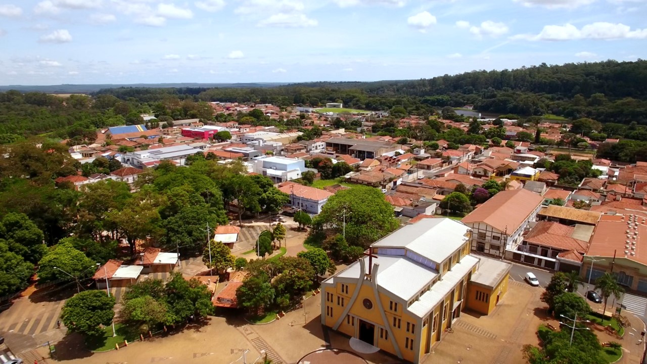 vista aérea da cidade de Itirapina no estado de São Paulo itirapina sp