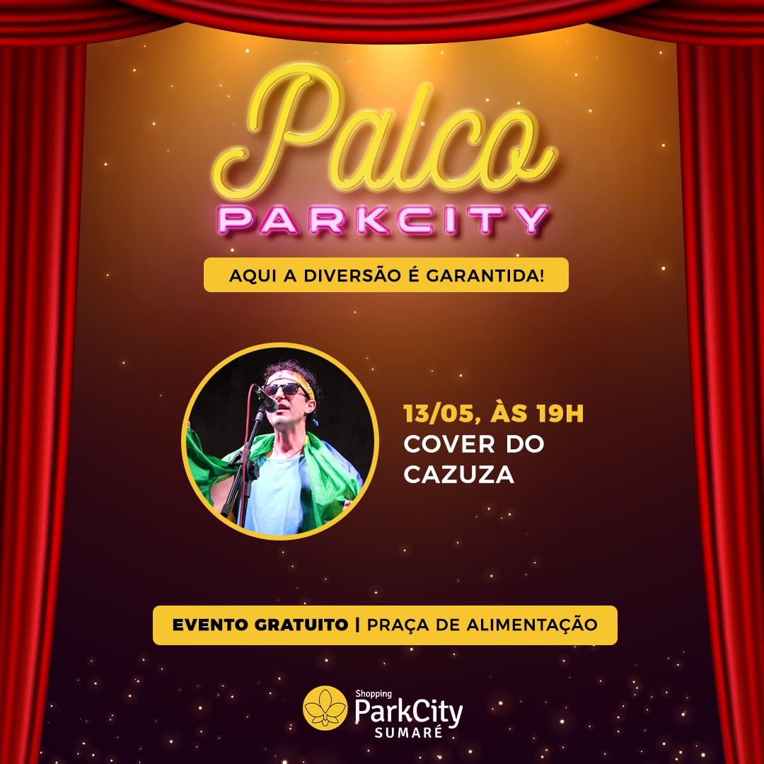 Revivendo Cazuza: show cover gratuito no Shopping ParkCity Sumaré