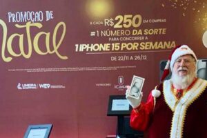 Promoção de Natal do Limeira Shopping vai sortear um iPhone 15 por semana
