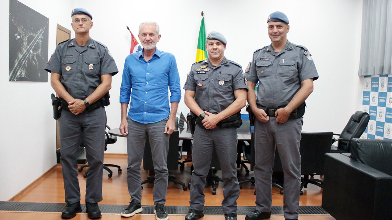 Mario Botion recebe visita de novo comandante do 36º Batalhão da PM de Limeira